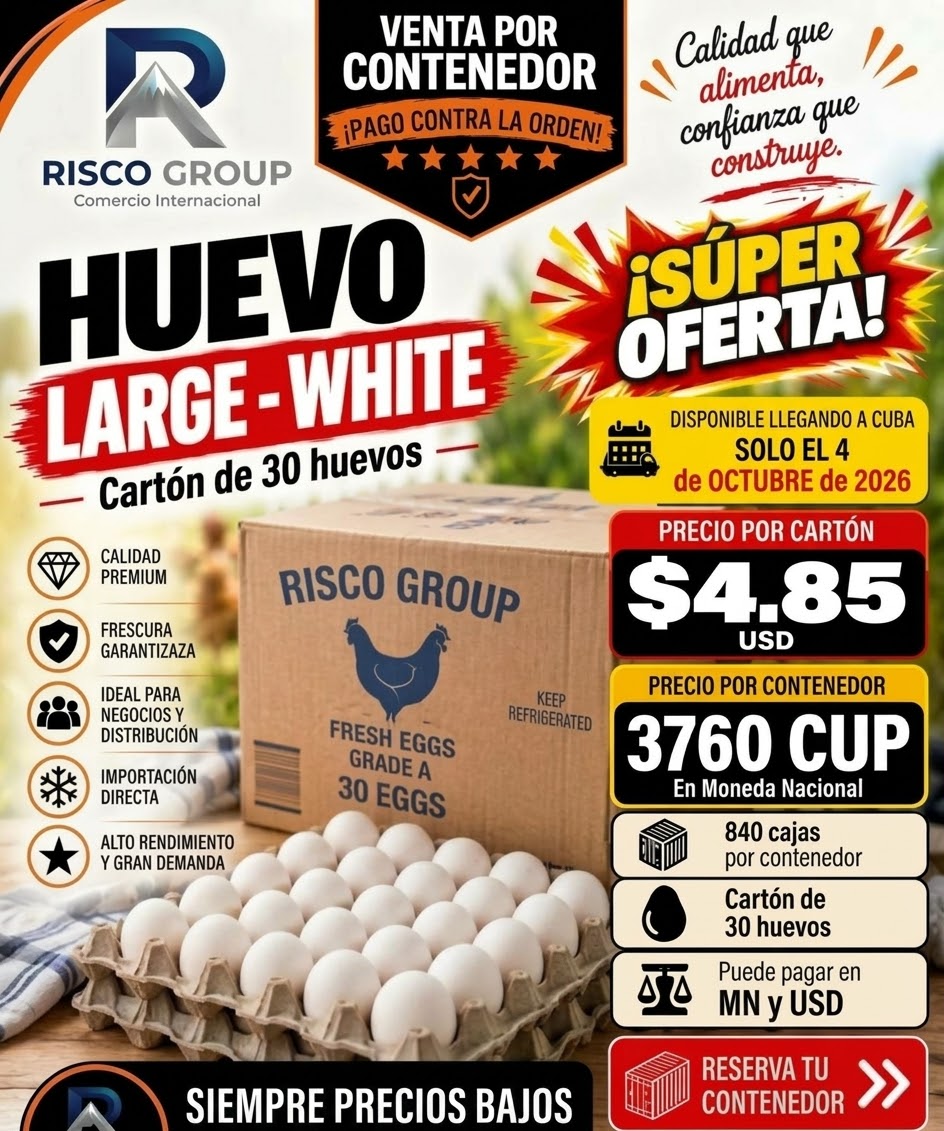 Huevo Large-White, cartón de 30