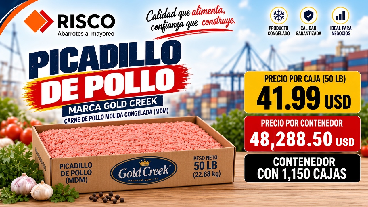 Picadillo de pollo Gold Creek, caja de 50 lb